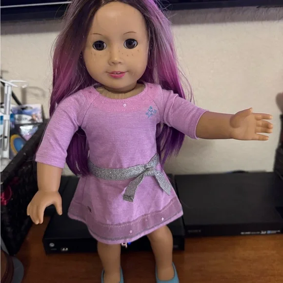 American Girl Purple and White Cheerleader Doll - Picture 5 of 12